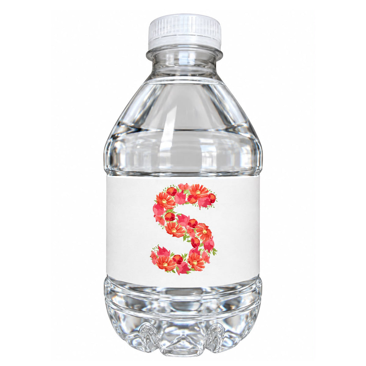 WATER BOTTLE FLORAL LETTER