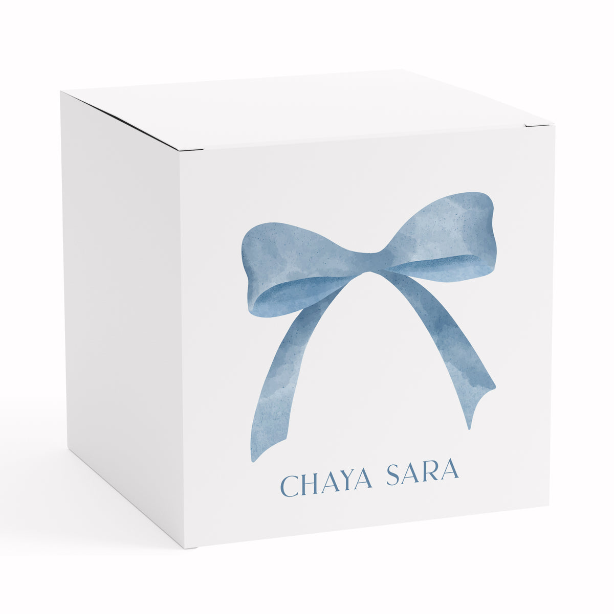 BAS MITZVAH BLUE BOW FAVOR BOX