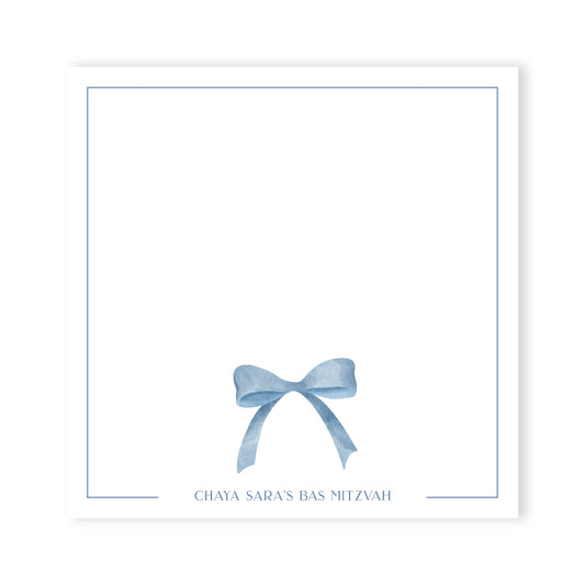 BAS MITZVAH BLUE BOW PLACEMAT