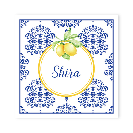 BAS MITZVAH LEMONS PLACEMAT